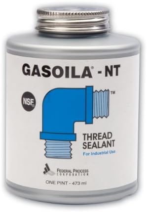 Gasoila Blue Non-Teflon Non-PTFE Pipe Thread Sealant, -50 to 400 Degree F, 1 Pint Brush