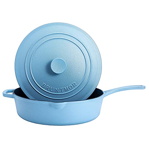 Enameled Silicone Oil NonStick Cast Iron Skillet Deep Sauté Frying