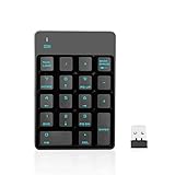 2.4G Number Pad, Jelly Comb 18 Keys Wireless Silent Numeric Keypad with Mini USB Receiver, for Laptop / Notebook, Compatible with Windows System