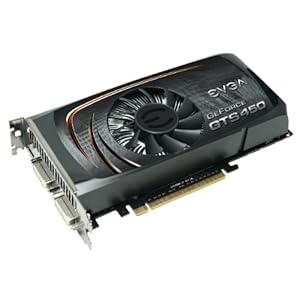 EVGA GeForce GTS 450 Superclocked 1024 MB GDDR5 PCI Express 2.0 2DVI/Mini-HDMI SLI Ready Graphics Card, 01G-P3-1452-TR Click Here