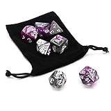 7Pcs Purple Polyhedral Dice For Dungeons Dragons