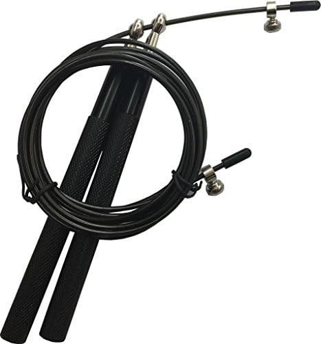 POWSURGER Speed Jump Rope - Adjustable With Ball Bearing - Workout for Double Unders, Exercise, WOD, Outdoor, MMA &amp; Boxing Training