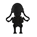 USB Flash Drive 128 GB Novelty Black Skull Skeleton Shape