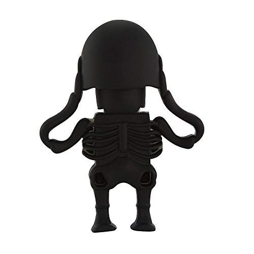 Usbkingdom 64GB USB 2.0 Flash Drive Novelty Black Skull Skeleton Shape Thumb Drive Memory Stick Pendrive Jump Drive Flash Disk Pen Drive