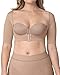 Leonisa Seamless Upper Arm Shaper Slimming Compression Vest with Posture Corrector, Beige, Small