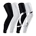 Kuangmi Leg Compression Sleeve Breathable UV Sun Protection Basketball,Running,Cycling,Pain Relief,Shin Splints (General White (Pair), Medium)