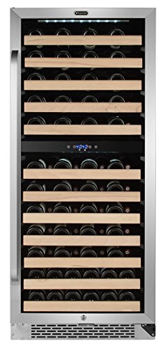 Whynter-BWR-0922DZ-92-Built-in-or-Freestanding-Stainless-Steel-Dual-Zone-Compressor-Large-Capacity-Wine-Refrigerator-Rack-for-Open-Bottles-and-LED-Display-One-Size-Black