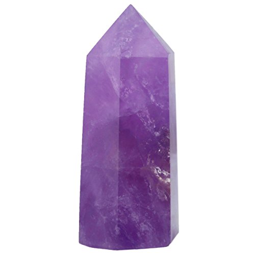 Sunyik natural purple amethyst self standing 6 facet si…