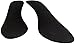 Wool Flat Shoe Insert for Sandals & Sockless Shoes, Comfortable Shoe Insoles with Sweat-Absorbent Natural Fiber & Non-Slip Silicone Grip, Narrow-Cut Shoe Inserts for Women, Black, Size 38 - SoxsolS