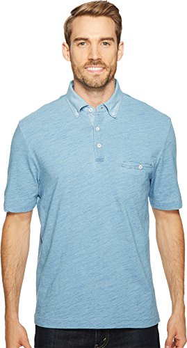 Thomas dean co. men s cotton overdye solid polo chambra…