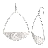 Silpada 'Scalloped' Open Drop Earrings in Hammered Sterling Silver