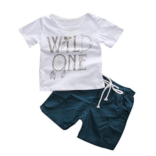 Little Boy Clothes, Womail Short Sleeve T-shirt + Shorts Pants Outfits for Baby Boys
