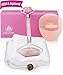 Anti Aging Facial Massage Therapy Kit – 3pc Genuine Pink Rose Quartz Dual Sided Face Roller Facial Massager Tool Set with Silicone Cleansing Brush & Pouch by SilverDel