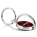 SRT8 Red Brushed Metal Spinner Key Chain for Dodge Jeep Chrysler