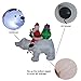 GOOCHI 6 Foot Christmas Inflatables Outdoor Yard Decoration Santa on Bear Inflatable Bear with Santa and Gifts Lighted for Home