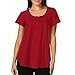Chanyuhui Women's Tunic Tops Shirt Crewneck Short Sleeve Button Shirts Flared Casual Teen Girls Blouse Sale Clearance