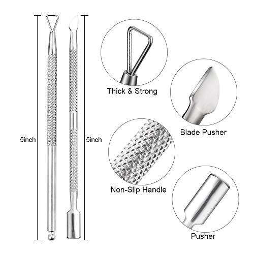 Nail Polish Remover Tool Kit,200PCS Gel Nail Polish Remover Wraps Gel Nail Soak Off Foils Wraps,1PCS Cuticle Pusher,1PCS Triangle Cuticle Peeler Scraper,2PCS 100/180/320/400/3000 Nail Buffer & Shiner - Thumbnail 4