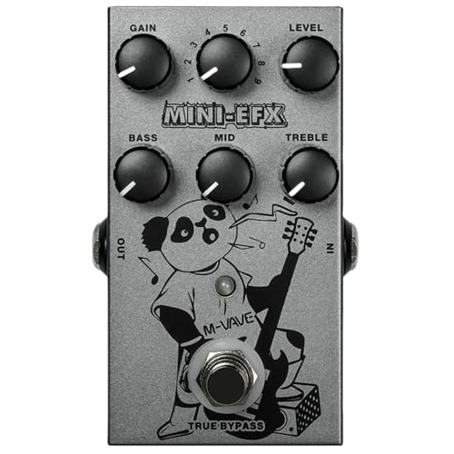 VEDO M-VAVE MINI-EFX Pedal de Efeitos Múltiplos para Guitarra Elétrica: 4 Overdrives, 4 Distorções, Boost, EQ de 3 Bandas, True Bypass e Design em Metal Compacto para Músicos