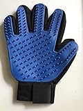 Pet Grooming Glove, Pet Ninja Glove, Amazingly cat glove, Gentle Deshedding Brush Glove - Efficient Pet Hair Remover Mitt - Enhanced Five Finger Design - Perfect for Dog & Cat - 1 Pair (Sky Blue)