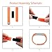 Vancle Fitbit Alta Bands, Newest Adjustable Replacement Bands for Fitbit Alta/Fitbit Alta Band/Fitbit Alta Bands (with Metal Clasp, No Tracker), Orange, Small