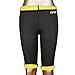 Womens Slimming Capris Pants Thermo Neoprene Sweat Sauna Body Shapers Yoga Sport Leggings Black&Yellow,L