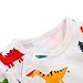 Yierying Baby Boys and Girls Cartoon Dinosaurs 100% Cotton Baby Clothes Romper Bodysuit White