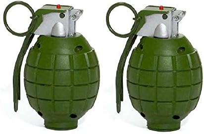 (2) Military Toy Grenade Battery Operated for Pretend Play (Batteries Included) (SET 0F 2)