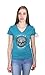 Harley-Davidson Womens Willie G Calavera Sugar Skull Circle Teal Short Sleeve V-Neck - SM