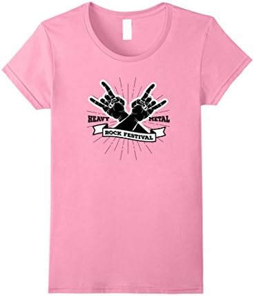 Women's Heavy Metal Rock T-Shirt XL Pink