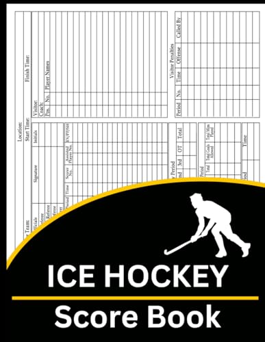 Ice Hockey Score Book: For Tracking and Recording Player Stats