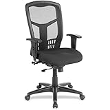 Lorell  Exec High-Back Swivel Chair, 28-1/2"x28-1/2"x45", Black