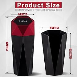 LivTee Car Trash Can with Lid, Diamond Design Small