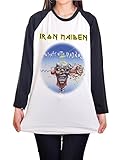 Aldebarun15 Women's Iron Maiden Heavy Metal Rock Band Steve Harris Raglan Baseball Jersey (Large)