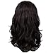 ColorGround Long Wavy Natural Brown 80s 70s Wig for Men