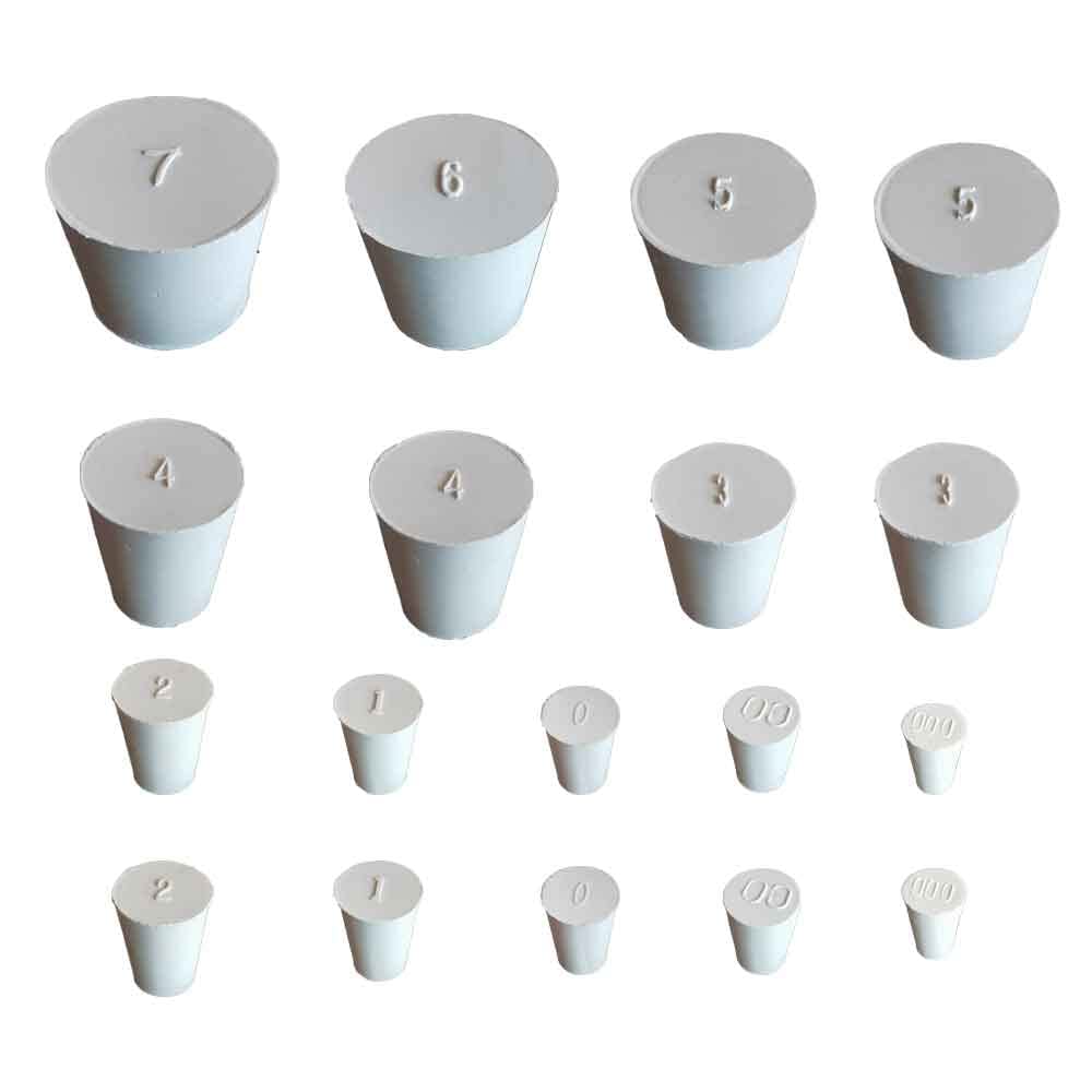 HeyWin Rubber Bungs,8mm to 37mm,18Pack,a Selection of Rubber Bungs Stoppers from Size #000 to #7,Used for Sealing Balloon Bottles,Water Tank Etc