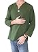 Men's Green T-Shirt 100% Cotton Thai Hippie Shirt V-Neck Beach Yoga Top (X-Large, Green)
