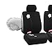 FH Group Full Set Floral Embroidery Design Car Seat Covers, Airbag Ready and Split Bench -Fit Most Car, Truck, SUV, or Van (Black Color) FB053115