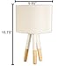 Light Accents Natural Wooden Table Lamp (White)