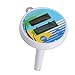 Milliard Outdoor & Indoor Pool and Spa Digital Floating Waterproof Floating Solar Thermometer with Fahrenheit and Celsius Temperature Options (Battery Included). Beach and Palm Summer Design