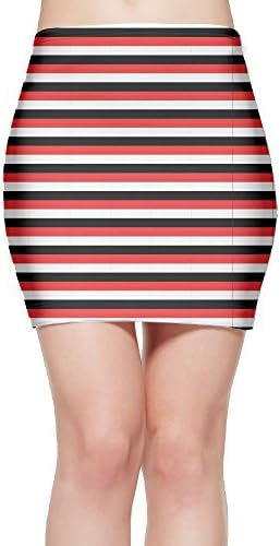 ORINEA Originality Yemen Flag Mini Skirt Classic Skirt Printed Skirt Stretchy Skirts Fashion Skirt Professional Leisure