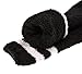DoSmart Womens Soft Warm Coral Velvet Knee High Stockings Fuzzy Socks for Christmas Gift 2 Pairs (2 Pairs Black)