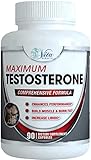 Maximum Testosterone Booster for Men - 20X More Natural Muscle Best Tribulus Terrestris Extract for Strength Endurance Metabolism Lean Muscle Size Pump Performance