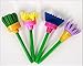 FULLIN Sponge Paint Brush 4Pcs Craft Painting Brushes Sponge Rollers Painters Handle Kit Rotating Brush Children's EVA DIY Painting Doodle Drawing Toy