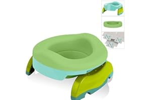 Potette Plus Potty Value Pack: Kalencom 2in1 Potette Plus Portable Potty and Reusable Collapsible Liner for Home Use (Teal/Green)