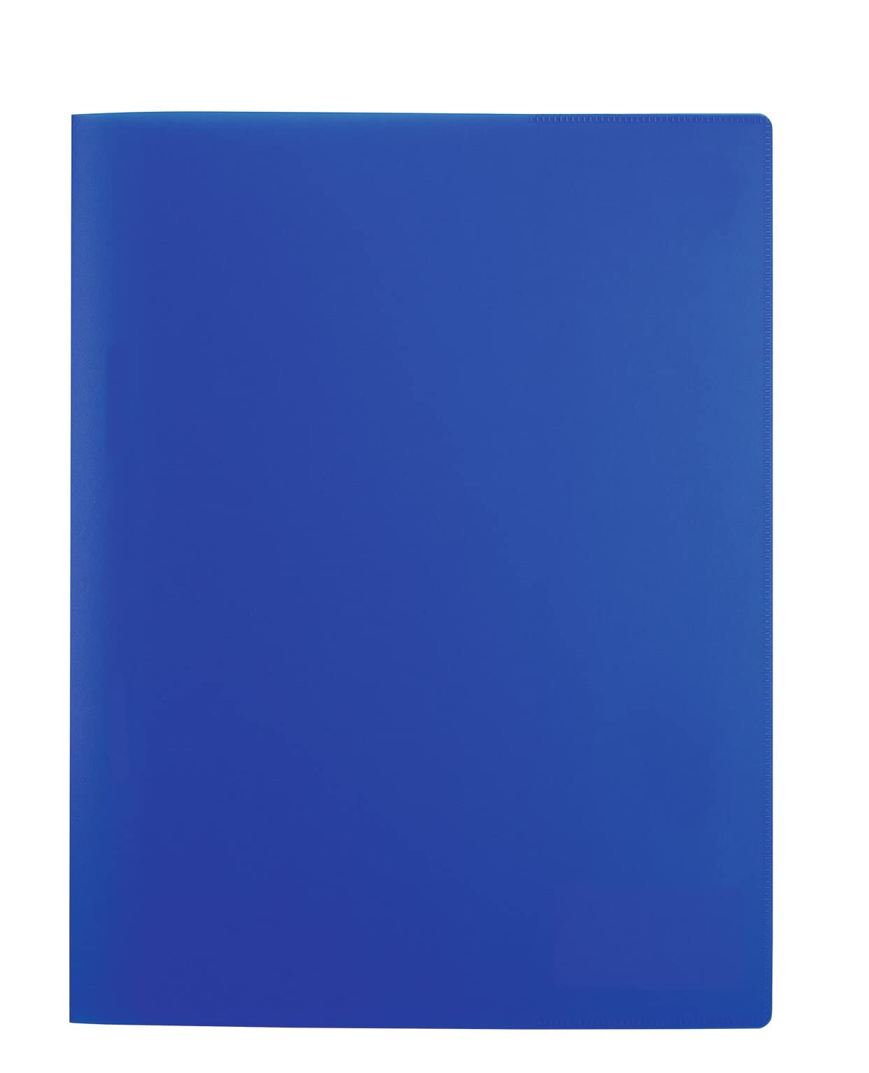 HERMA 19493 File Folder A4 Translucent Blue, Pack of 3, Plastic Folder with Labelling Label, Slip Pocket & Metal Staple Tongue, Sturdy Plastic File Folder Set for School and Office