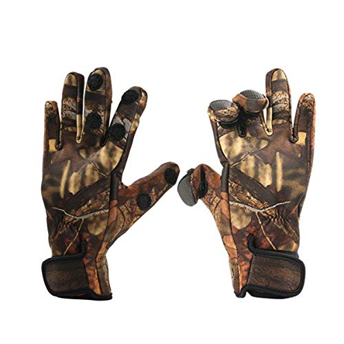 ICE SEA Neopren-Anti-Rutsch-Angelhandschuhe, mit Daumen und Index und Mittelfingerkappen, ideal für Eisangeln…