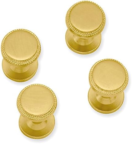 Gold-plated Kelly Waters Four Piece Florentine Beaded Tuxedo Studs