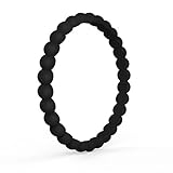 Demetory Thin and Stackable Silicone Wedding Ring for Women, Affordable Silicone Rubber Wedding Ring Bands - 3mm Width - 2mm Thick.