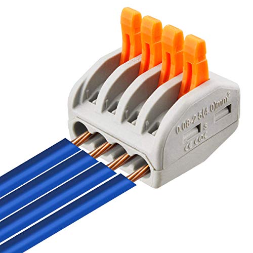 115 PCS Lever Wire Connectors Nuts Kit with Bases&Screws 2812 AWG