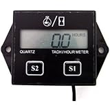 GXG-1987 Digital Hour Meter Tachometer Tach Tacho for Yamaha Honda Kawasaki BMW